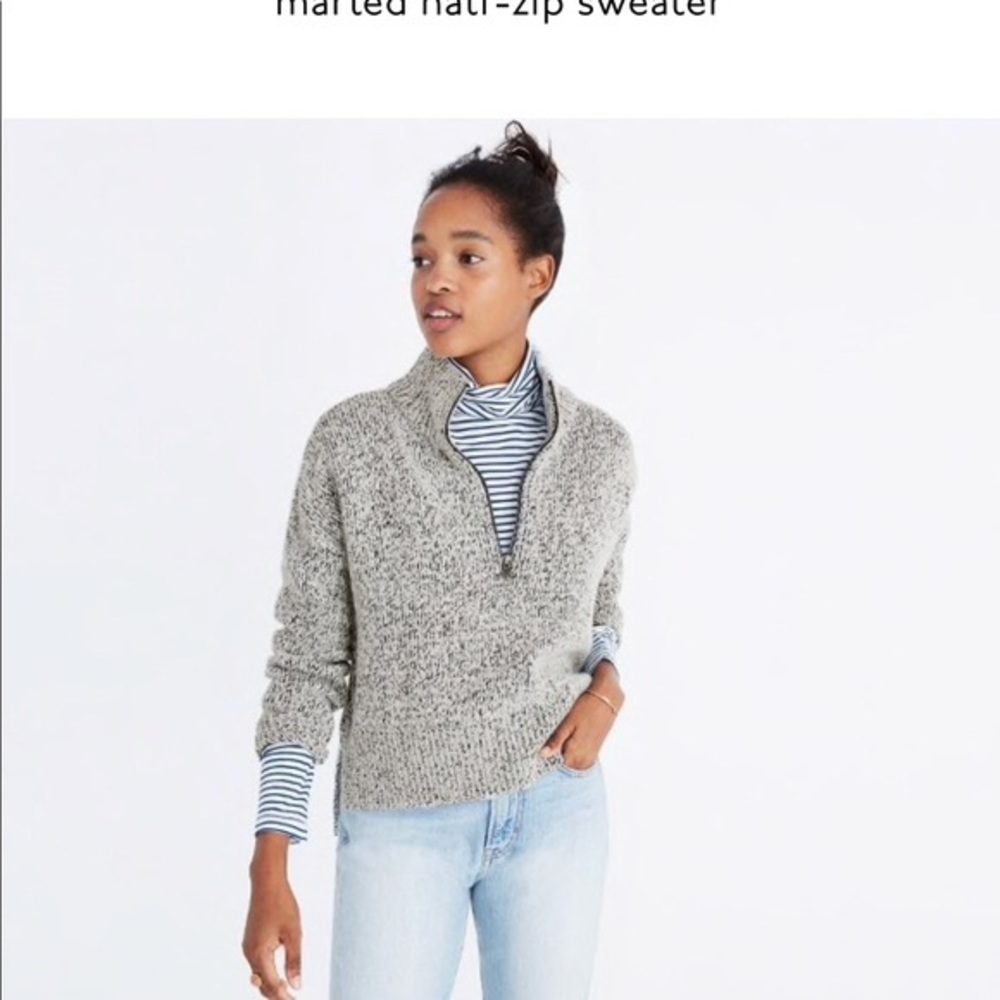 Madewell half zip sweater